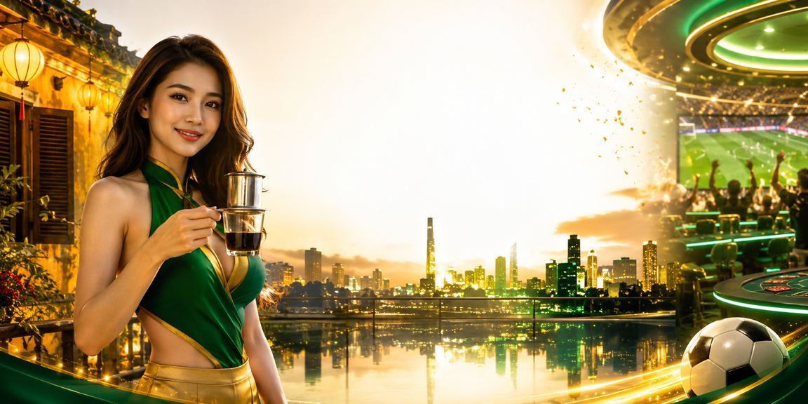 Không gian cà phê Hội An kết hợp trải nghiệm cá cược trực tuyến tại Việt Nam